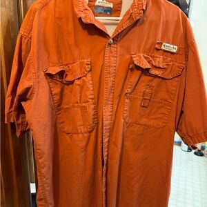 Magellan Outdoors Men's Rust Button Down Shirt